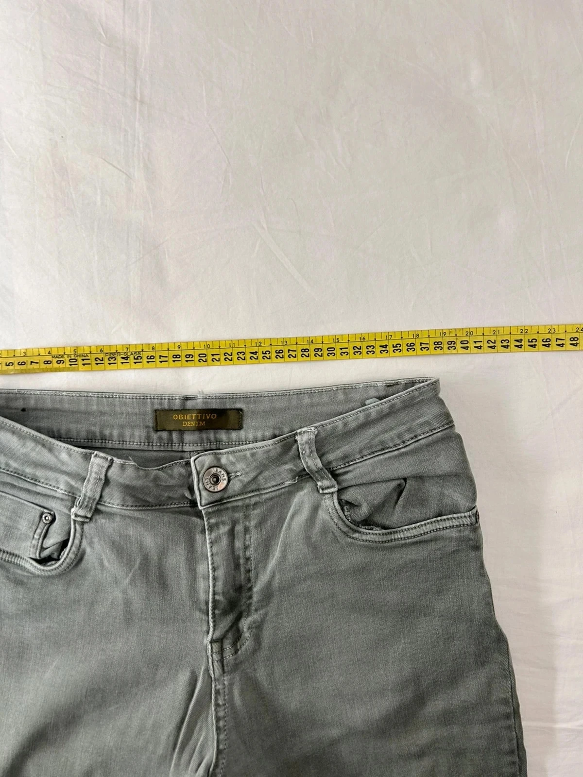Grijze vintage obiettivo denim jeans – photo 6